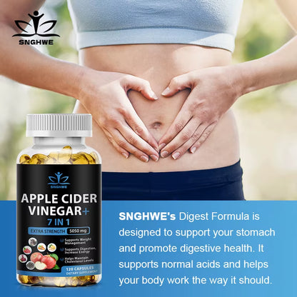 Apple Cider Vinegar Capsules Ketone BHB Suitable for Men and Women Energy Supplements - Non GMO - Gluten-Free