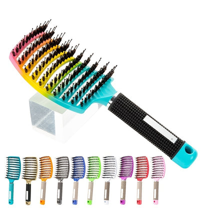 1pc Magic Scalp Massage Hair Brush for Women - Professional Detangling Tool for Wet Curly Hair - Hairdressing Tool, Detangling Brush, Ergonomic Handle, Durable Bristles, Salon Professionals, Styling Accessory, Sleek Design, S