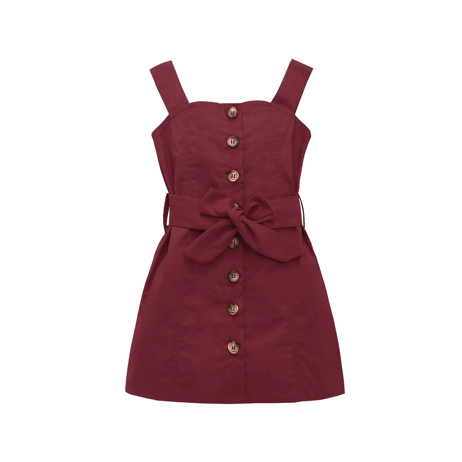 Girls' Sleeveless Single-breasted Dress Suit