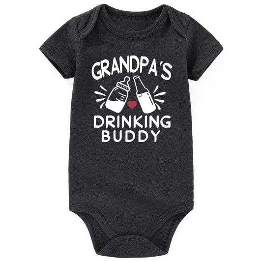 BESDEAR Grandpa Baby Clothes For Girl Boy Gender Neutral Newborn Baby Romper Funny Baby Bodysuits Gifts For Baby Gray 0-3 Months
