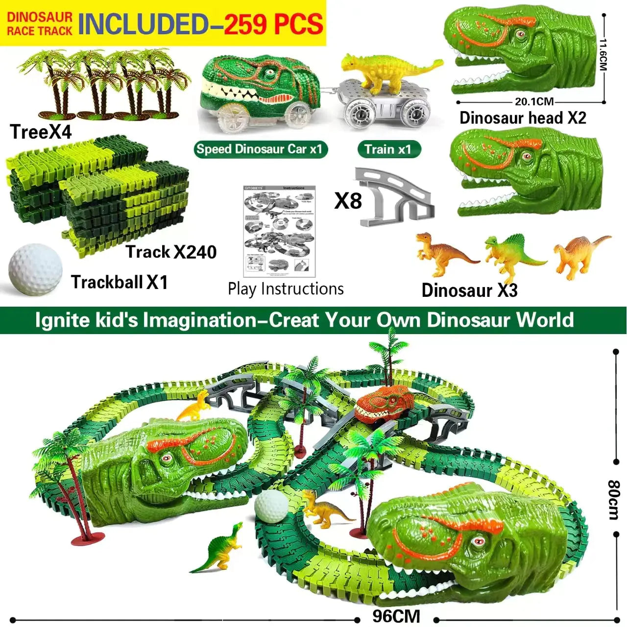 Dinosaur Climbing Track Toy