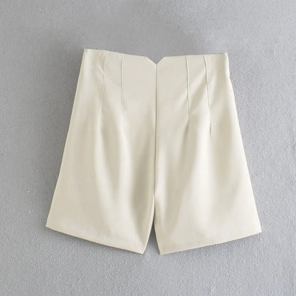 Simple High Waist Casual Shorts for Women