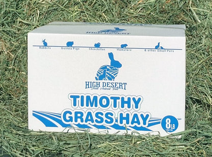 2Nd Cutting Timothy Grass Hay for Rabbits, Guinea Pigs, Chinchillas & Small Pets – Premium Hand-Packed Natural Hay, High-Fiber, Additive-Free, Grown in USA – 8 Lb Box