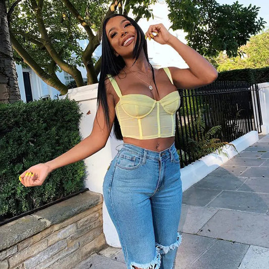 2020 Fall Women's Solid Color Crop Top Tank Top