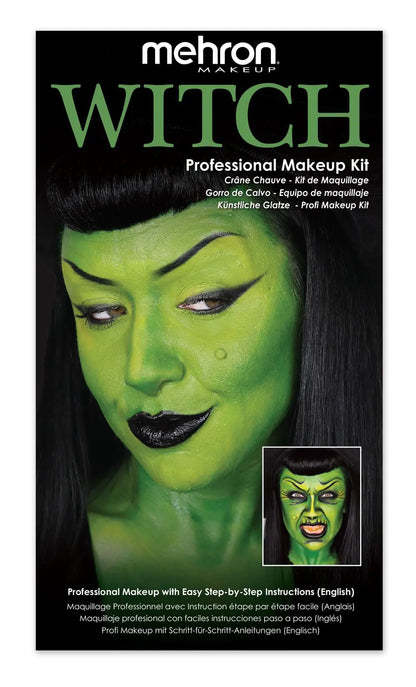 Mehron Makeup Premium Character Kits| Makeup Kits for Halloween & Cosplay| Made in the USA | Complete Makeup Kit | Includes all Makeup Tools & Instructions on How to Create the Look | (Witch)