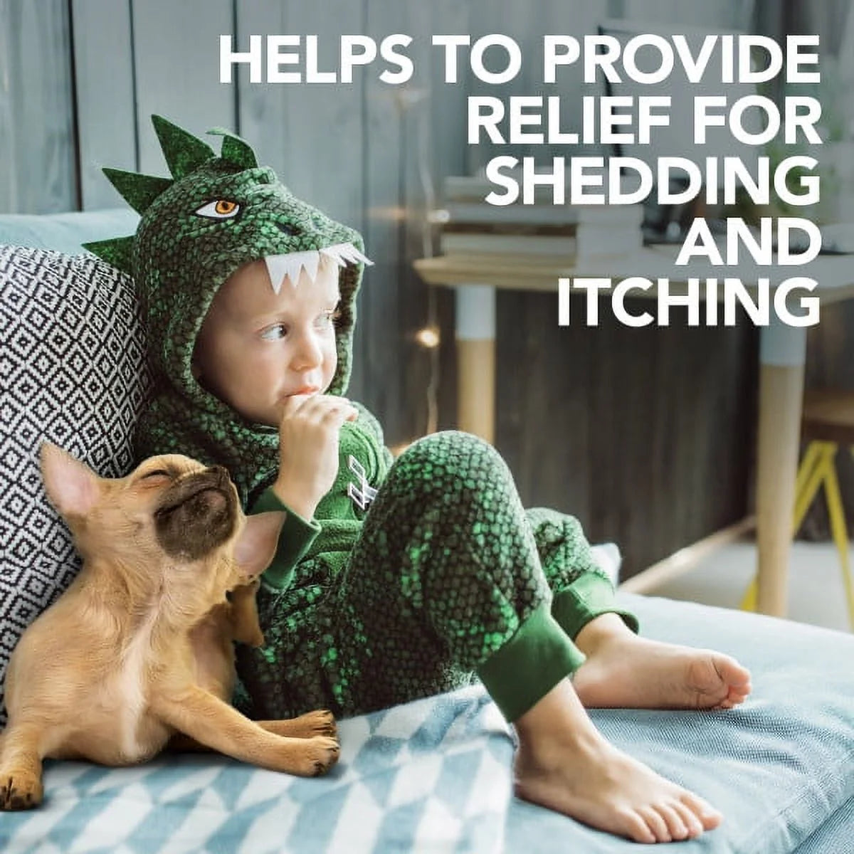 Best Healthy Coat Shed and Itch Relief Supplements for Dogs - 50 Chewable Tablets - 4.5 Oz.