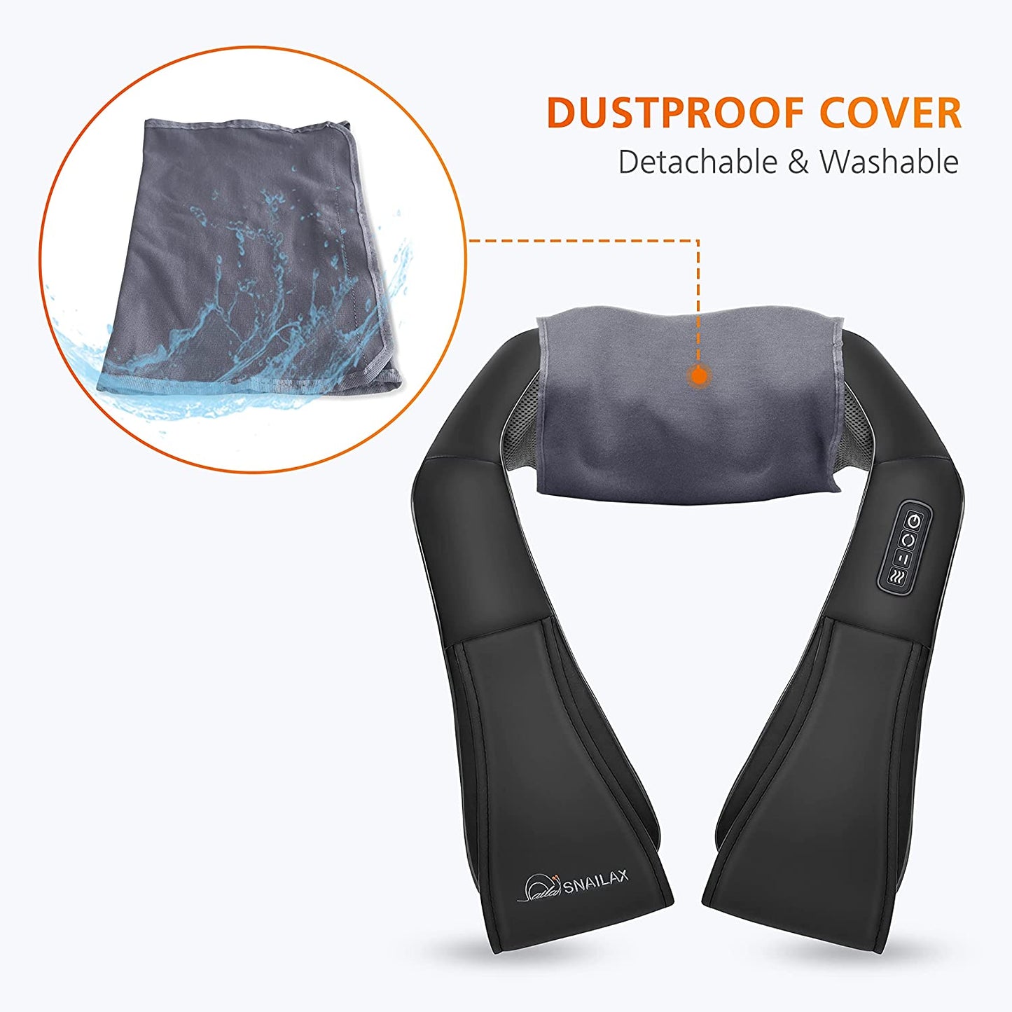Shiatsu Neck and Shoulder Massager - Back Massager with Heat, Deep Kneading Electric Massage Pillow for Neck, Back, Shoulder,Foot,Body
