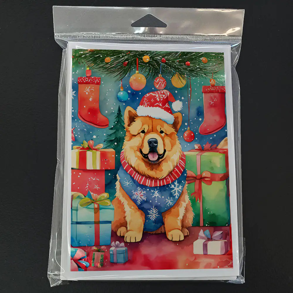 Chow Chow Christmas Greeting Cards Pack of 8