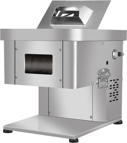 MPSMAG 3.5Mm Meat Slicer 1100W Meat Cutter Machine 330Lbs/Hr Electric Deli Food Slicer Meat Cutting Machine Meat Cutter Fresh Meat Shredded Fresh Meat Dicer Slicer Processing Machine