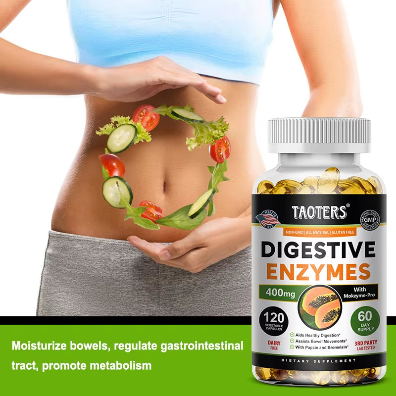 Digestive Enzyme Supplements for Adults Digestive Enzyme Capsules Beneficial Bacteria Immune System Support and Healthy Digestio