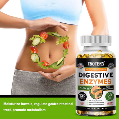 Digestive Enzyme Supplements for Adults Digestive Enzyme Capsules Beneficial Bacteria Immune System Support and Healthy Digestio