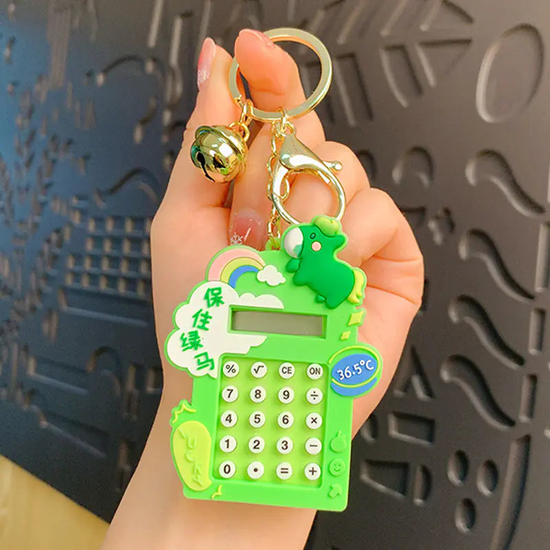 Trendy Children's Little White Rabbit Play Computer Keychain