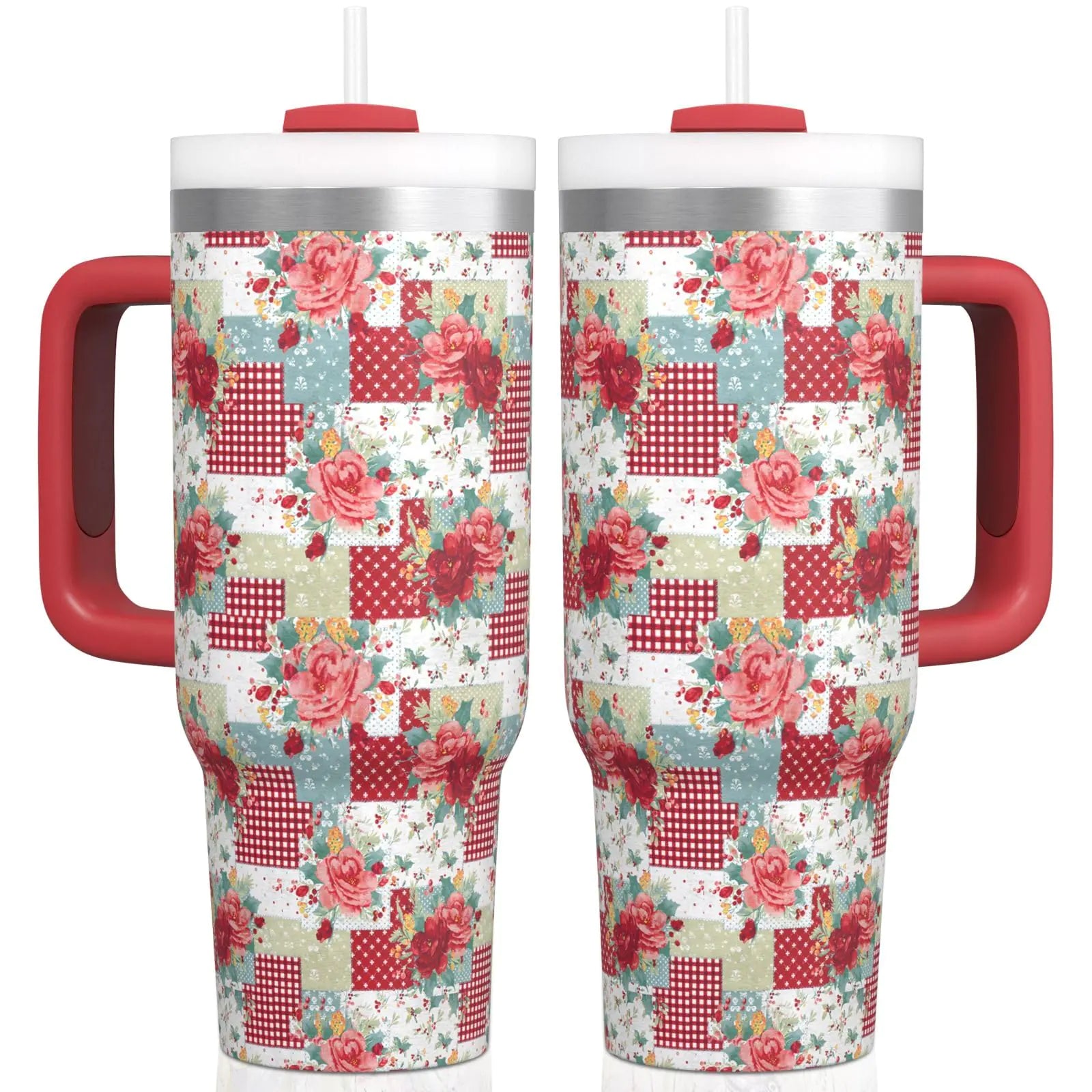 40 OZ Pioneer Woman Tumbler with Handle and Lid40oz Boho Floral Pioneer Woman Double Wall Vacuum Insulated TumblerPioneer Woman Cups Gift for Women (Only One Cup)