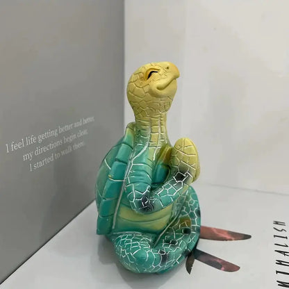 Yoga Turtle Meditation Statue for Home Garden Decor