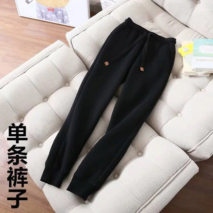 Winter Fleece Tracksuit for Women with Hood and Pants