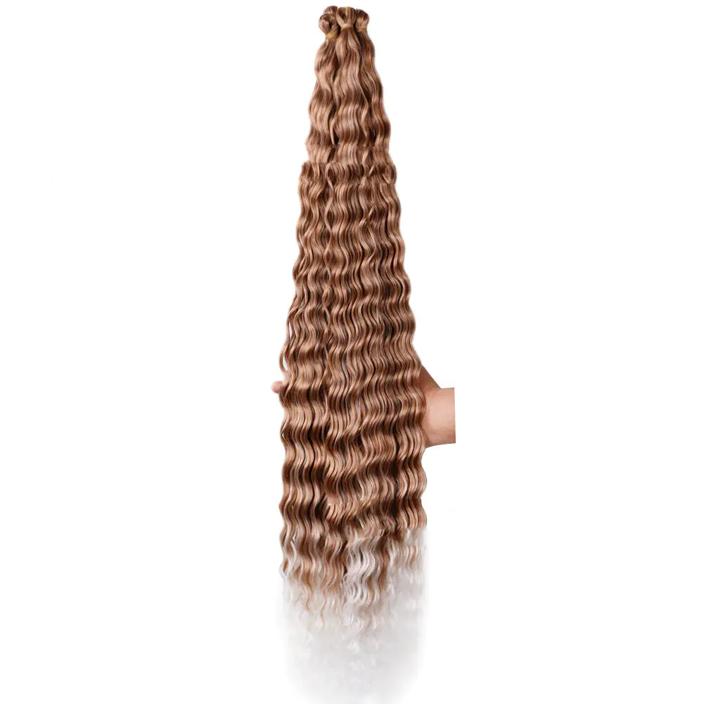 32-Inch Deep Curve Crochet Chemical Fiber Wig