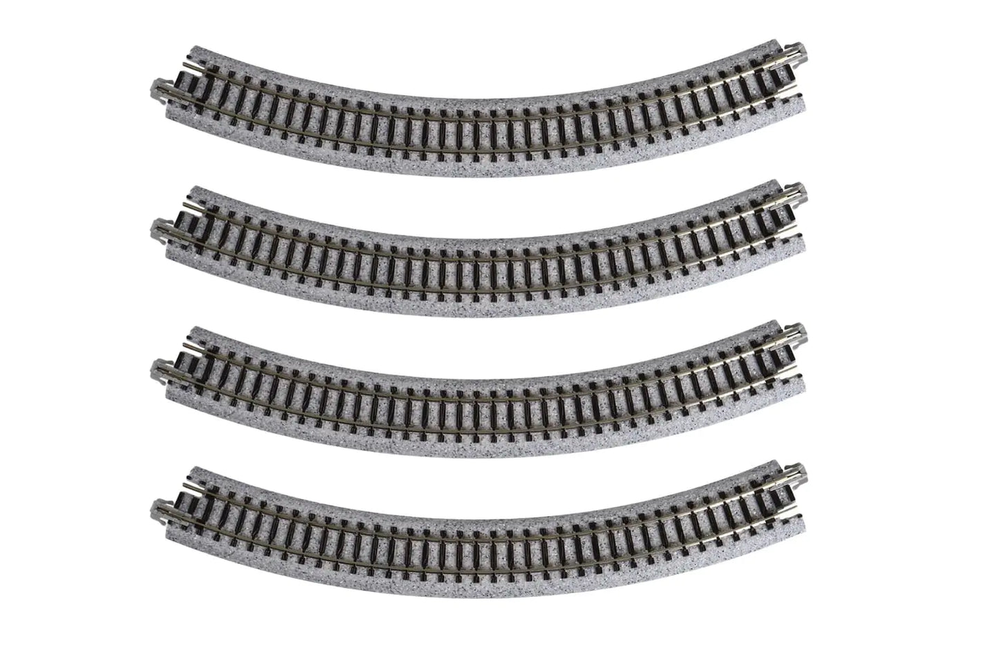 Kato USA Model Train Products Unitrack 249mm (9 3/4") Radius 45-Degree Curve Track (4-Piece)