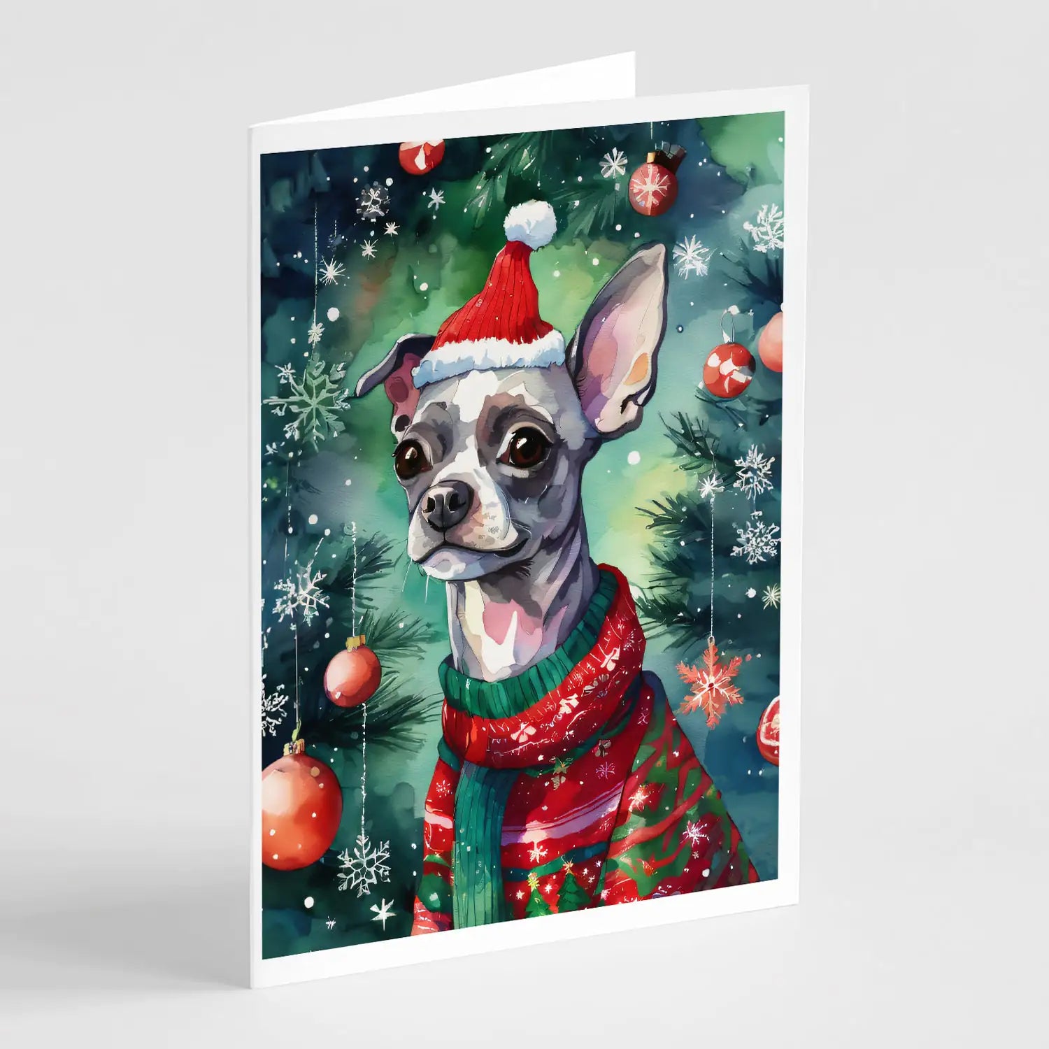 Chinese Crested Christmas Greeting Cards Pack of 8