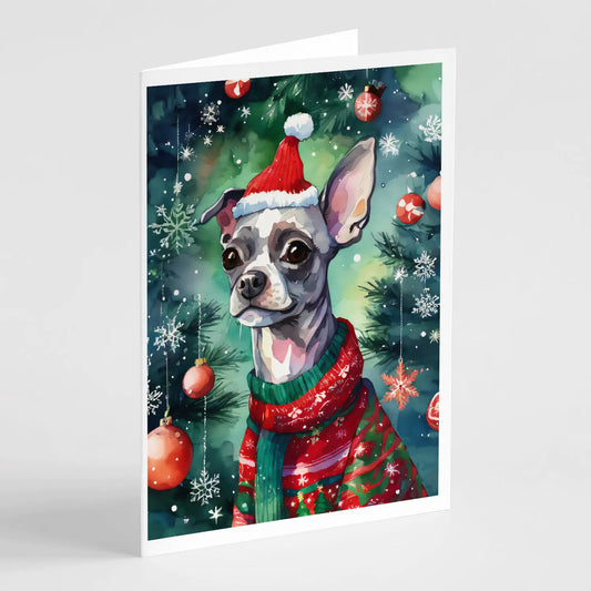 Chinese Crested Christmas Greeting Cards Pack of 8