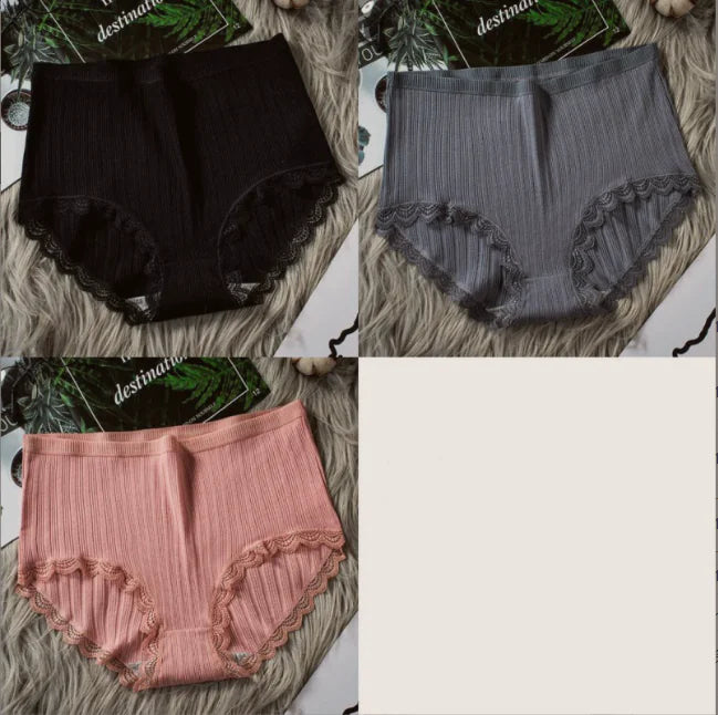 High Waist Breathable Cotton Underwear for Women