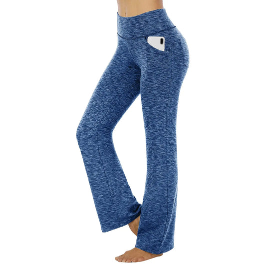 chaktkglok Workout Leggings for Women Comfy Flare Yoga Pants with Pockets Gym Leggings for Women Workout Leggings High Waisted Leggings 2024 Yoga Pants with Pockets for Women Womens Yoga Pants Women