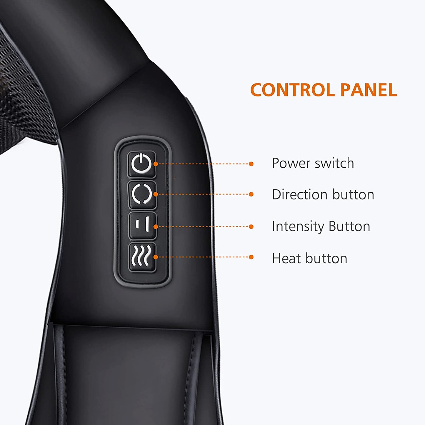 Shiatsu Neck and Shoulder Massager - Back Massager with Heat, Deep Kneading Electric Massage Pillow for Neck, Back, Shoulder,Foot,Body
