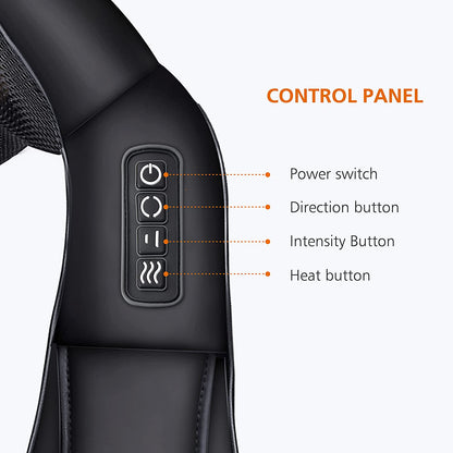 Shiatsu Neck and Shoulder Massager - Back Massager with Heat, Deep Kneading Electric Massage Pillow for Neck, Back, Shoulder,Foot,Body