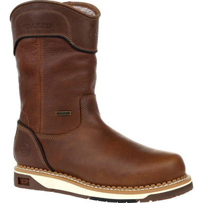Georgia Boot Mens AMP LT Wedge Industrial Boot Brown 7.5 Wide
