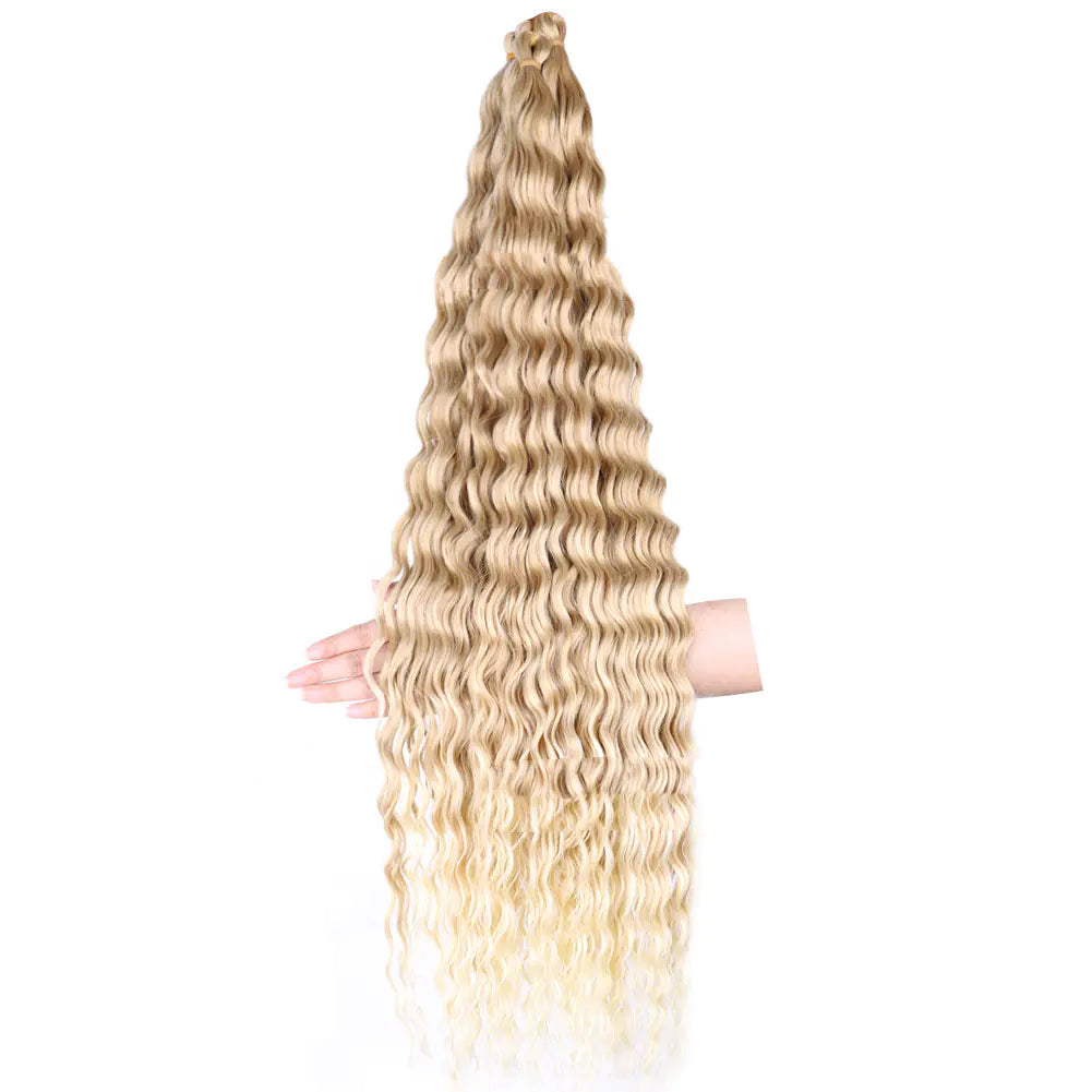 32-Inch Deep Curve Crochet Chemical Fiber Wig