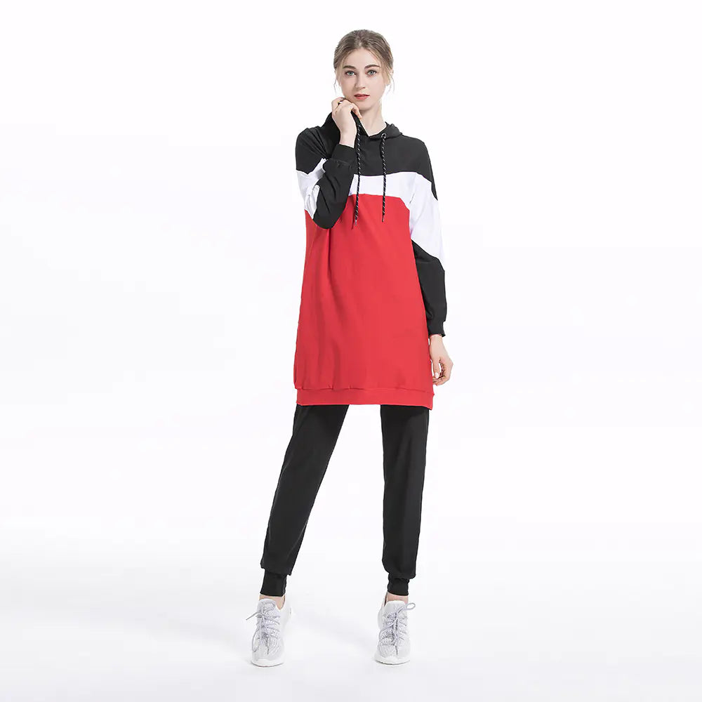 Middle Eastern Muslim Casual Hooded Tracksuit Set