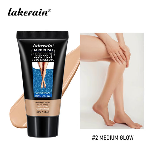Lakerain Leg Makeup for Even Skin Tone Airbrush Liquid Body Foundation Moisturizing Tanning Skin Care