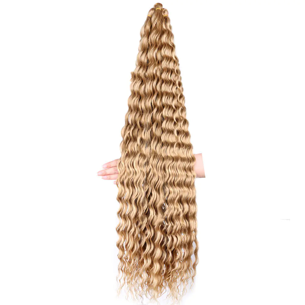 32-Inch Deep Curve Crochet Chemical Fiber Wig