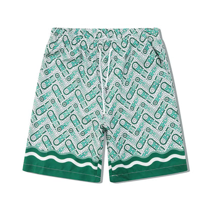 Vintage Green Ripple Printed Oversized Tracksuit Set
