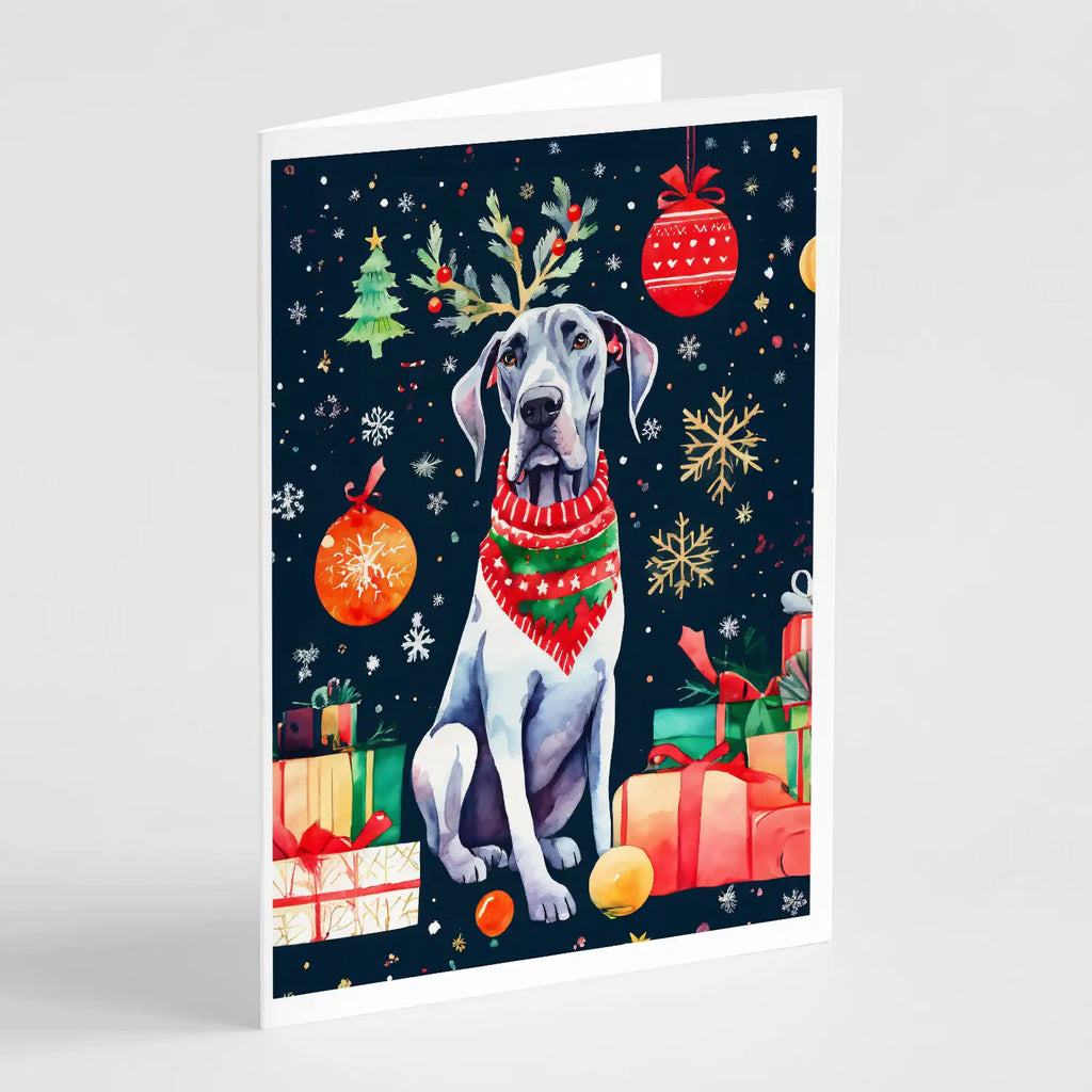 Great Dane Christmas Greeting Cards Pack of 8