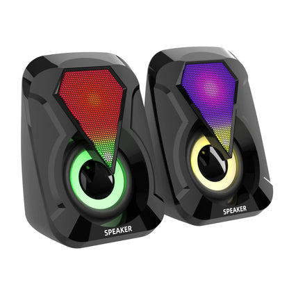 Compact 3W Stereo USB Computer Speakers with Bass