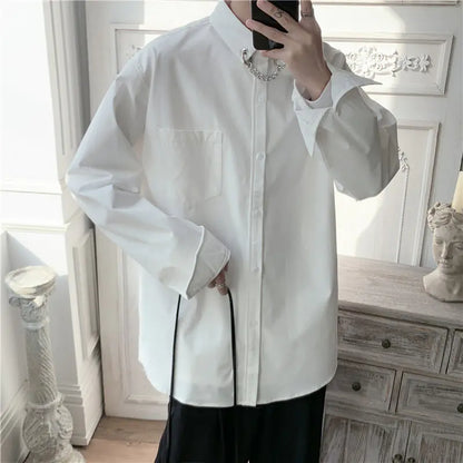 2020 Korean Style Long Sleeve Casual Shirt for Men