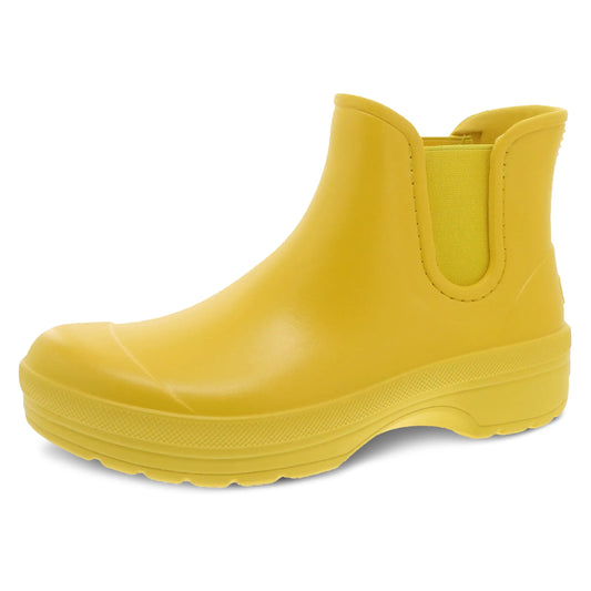 Dansko Womens Karmel Yellow Rain Boot 10.5-11 M US - comfort waterproof boot