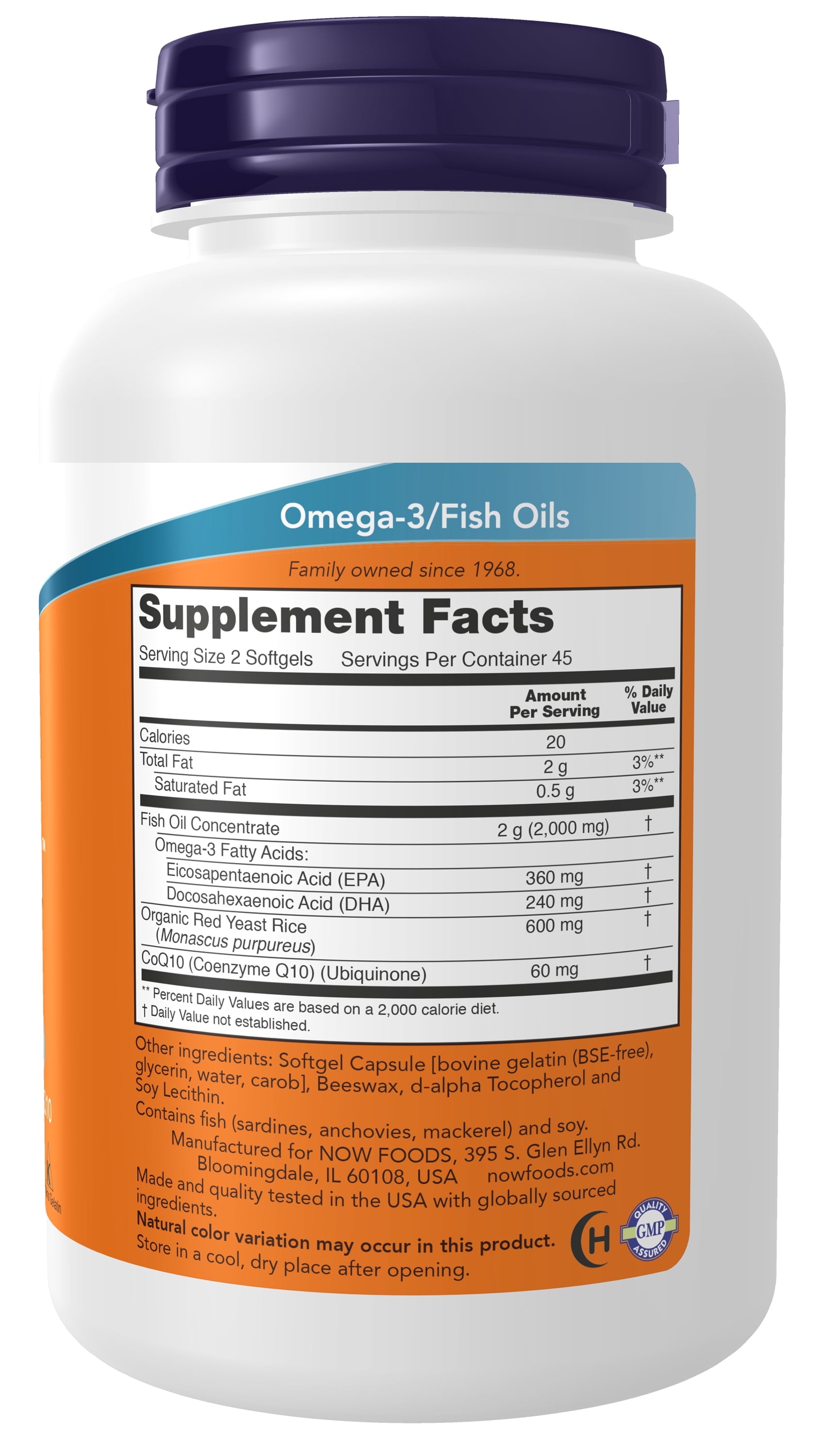 Supplements, Red Omega with Coq10 30 Mg and Omega-3 Fish Oil, Cardiovascular Support*, 90 Softgels