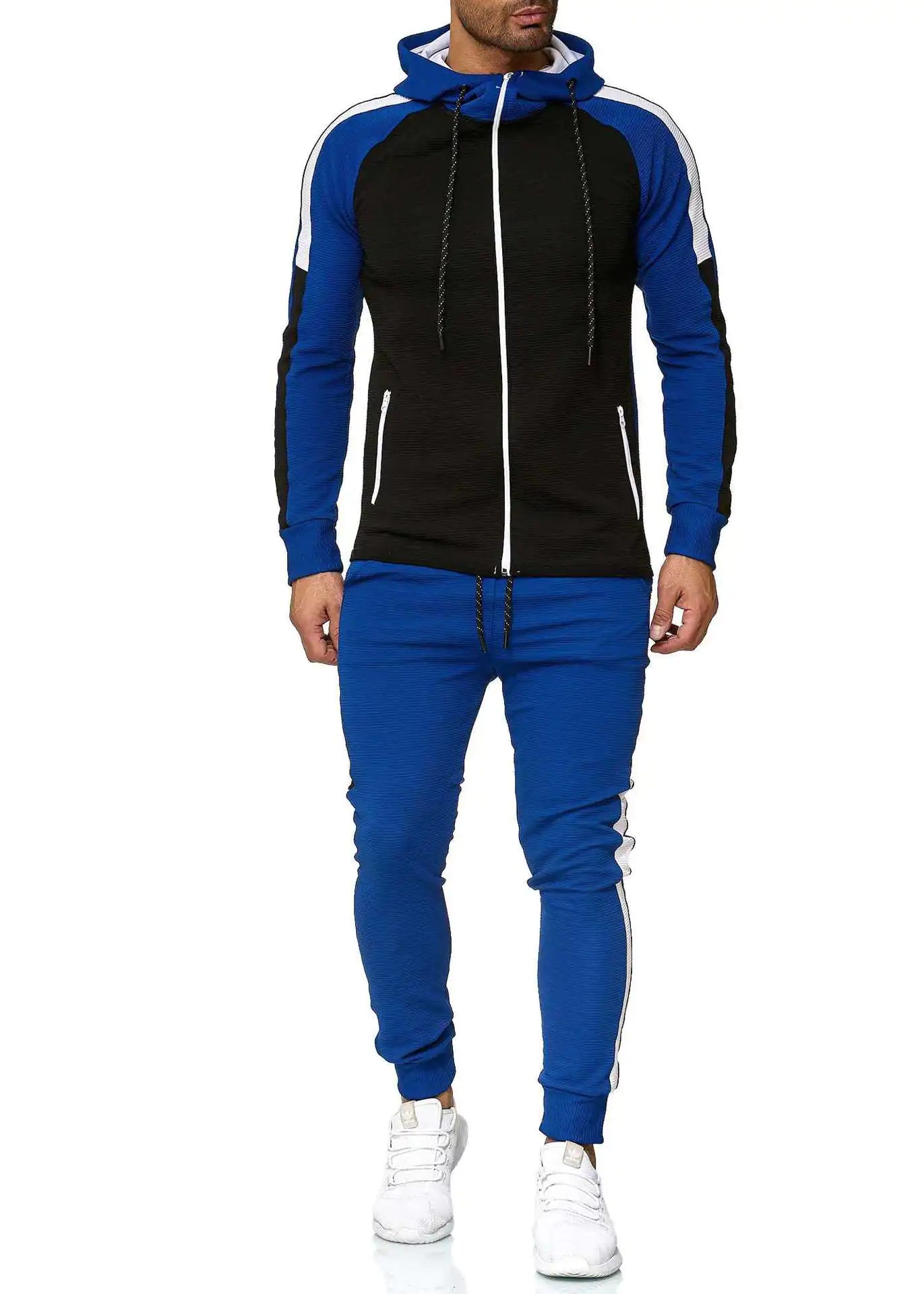 Men's Casual Sports Tracksuit - Stylish Striped Design