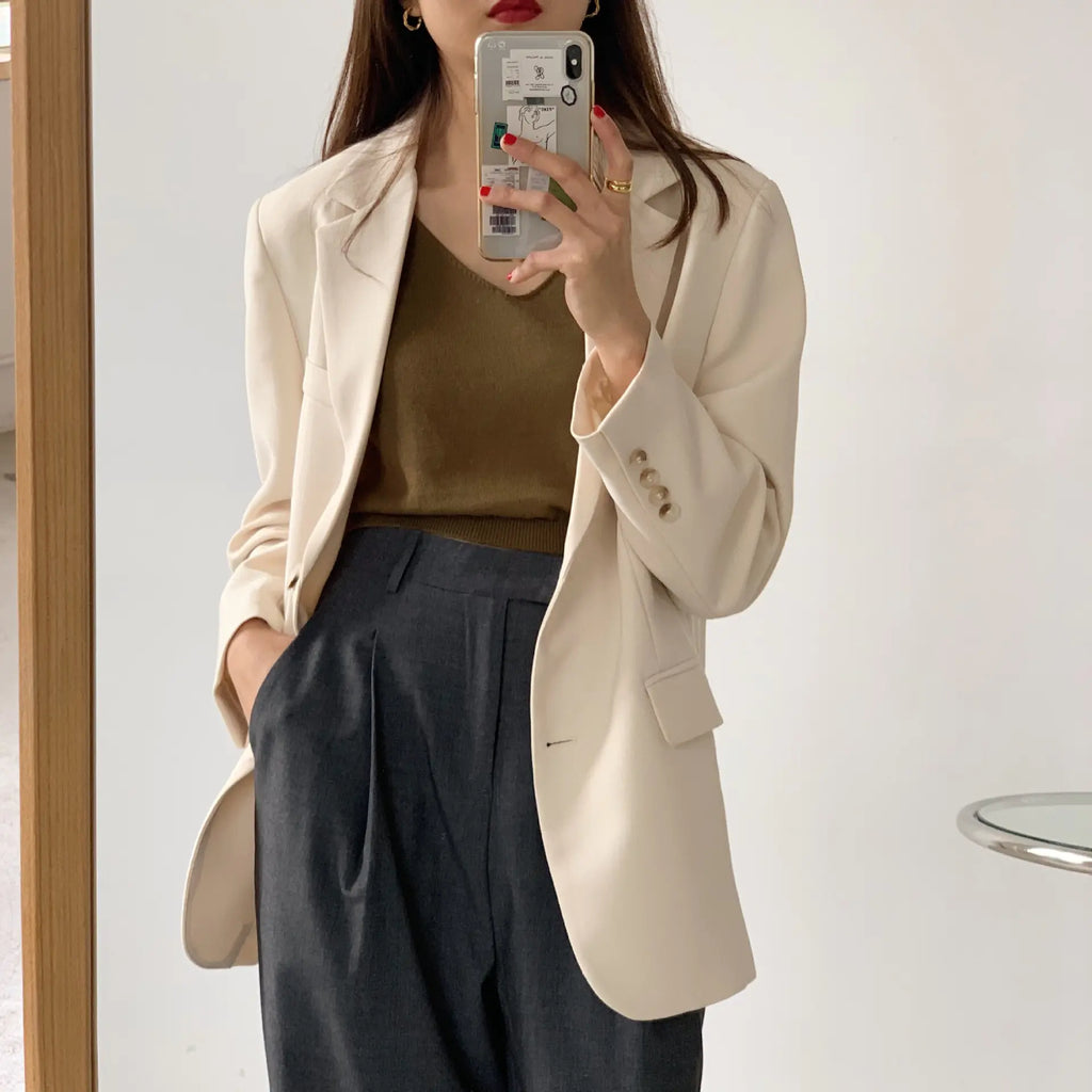 Casual Loose Fit Suit Jacket