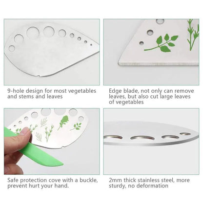 Creative 9-Hole Stainless Steel Herb Cutter Stripper