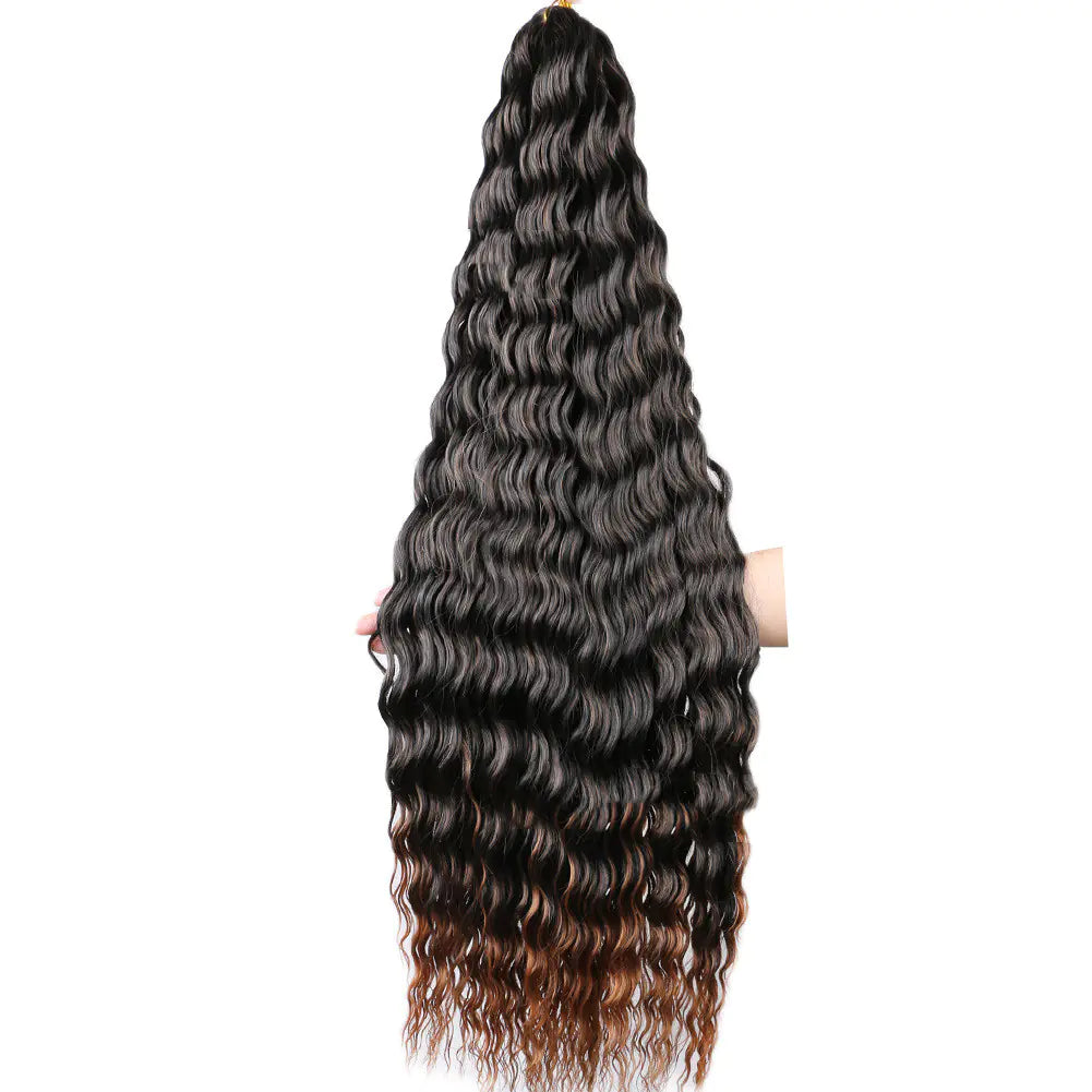 32-Inch Deep Curve Crochet Chemical Fiber Wig