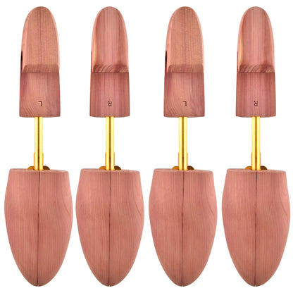 tongzaner Cedar Shoe Tree for Men Wide Heel Womens Adjustable Shoe Tree Split Toe Cedar Boot Tree (2-PACK) (XXL (Fits Shoe Size14-15))