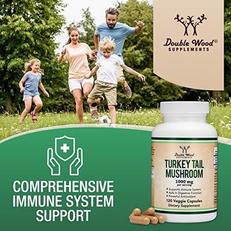 Double Wood Supplements Turkey Tail Mushroom 120 Capsules