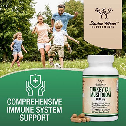 Double Wood Supplements Turkey Tail Mushroom 120 Capsules