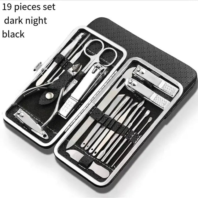 19-Piece Professional Manicure and Pedicure Tool Set