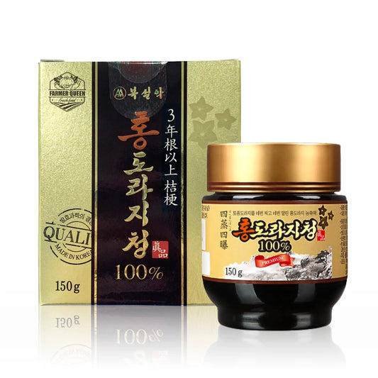 Korean 3-year-old Red Ginseng Style Bellflower(Platycodon) roots Extract Pure Doraji herb concentrated Syrup 5.3 Ounce for Tea good for Cough Throat 도라지청
