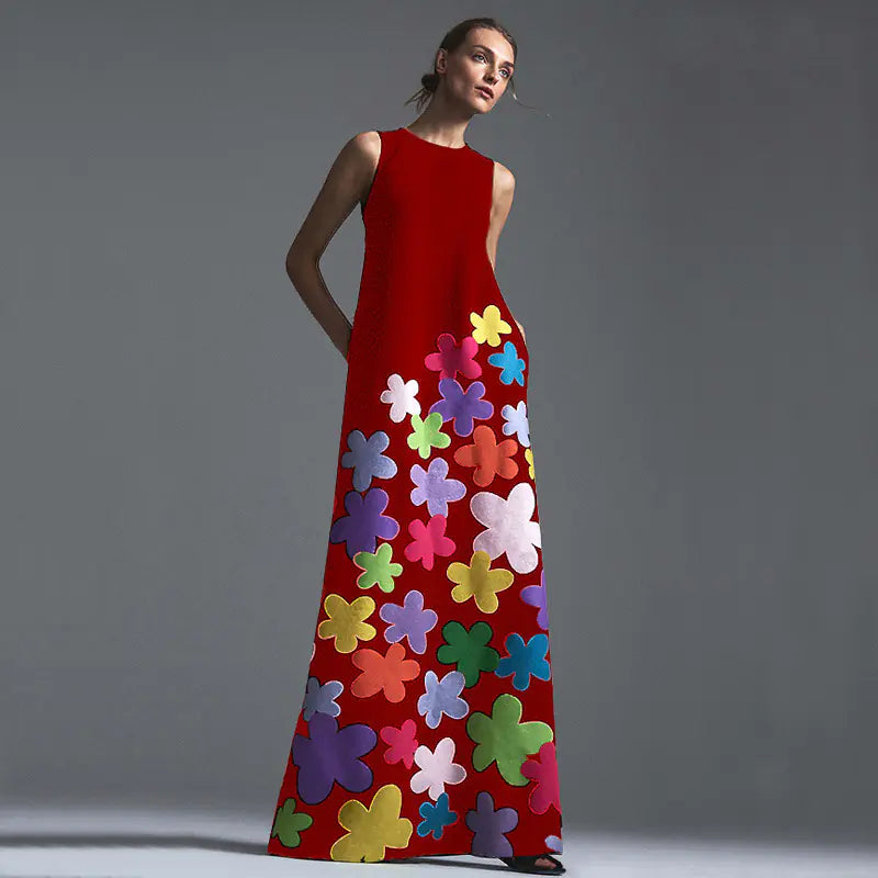 Sleeveless Printed Dresses for Women - European & American