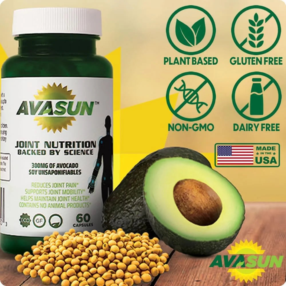 , Joint Nutrition Backed by Science, Avocado Soy Unsaponifiable, 300Mg, 60 Day Supply, Bone Strength Supplements, Joint Supplements