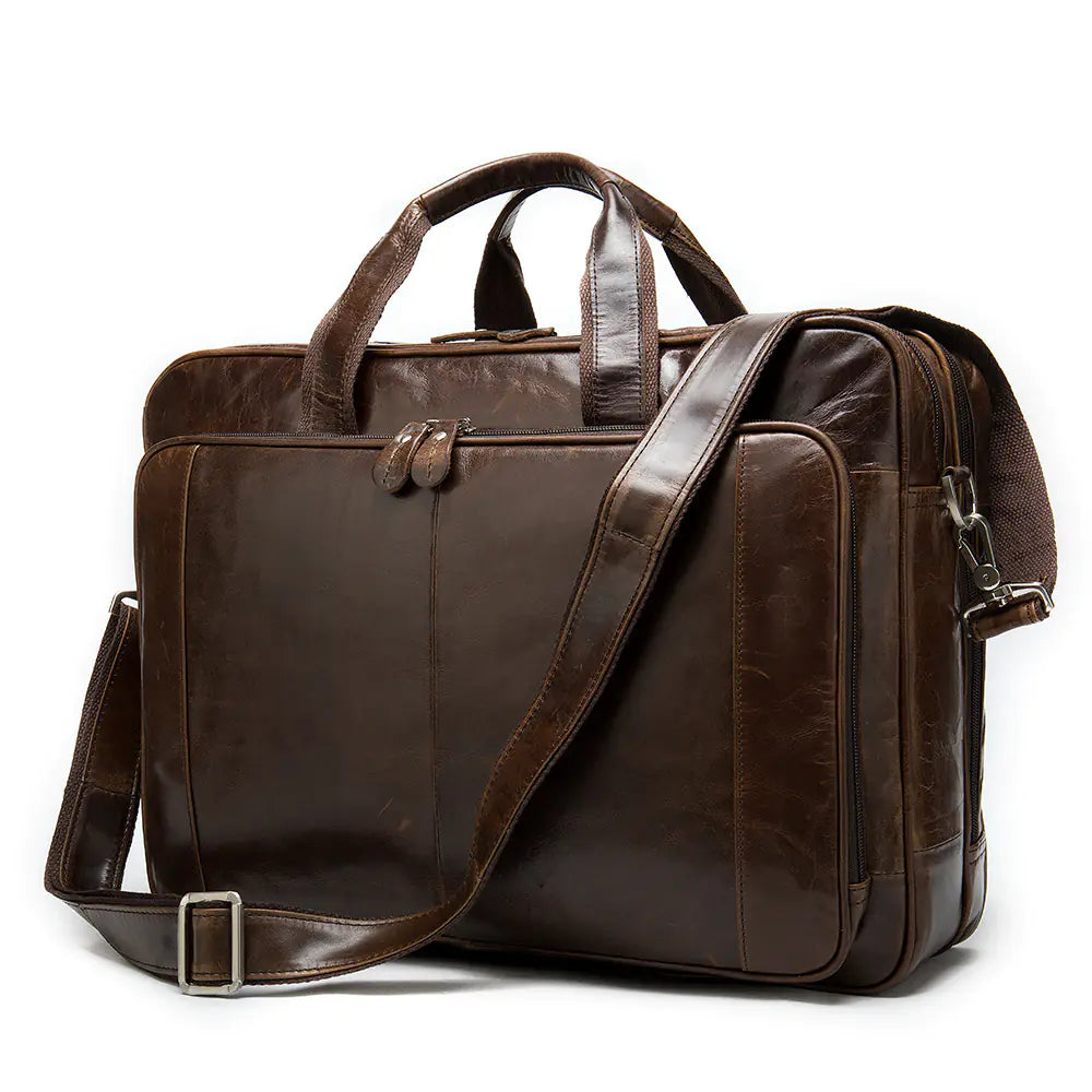 Men's Genuine Leather Hand-Carry Briefcase